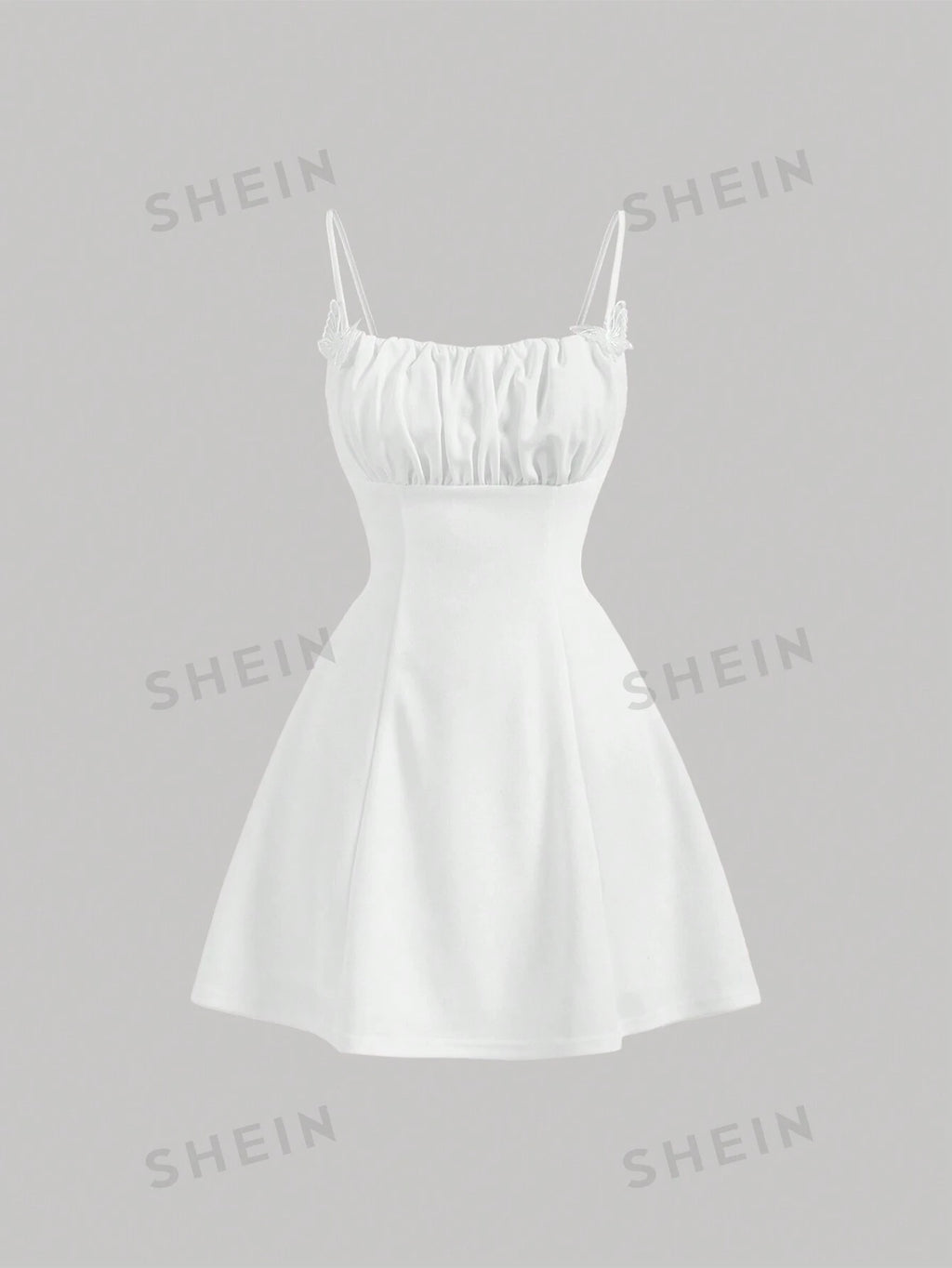 18488 1a-138 Vestido blanco de tirantes con lazo 1 Pza