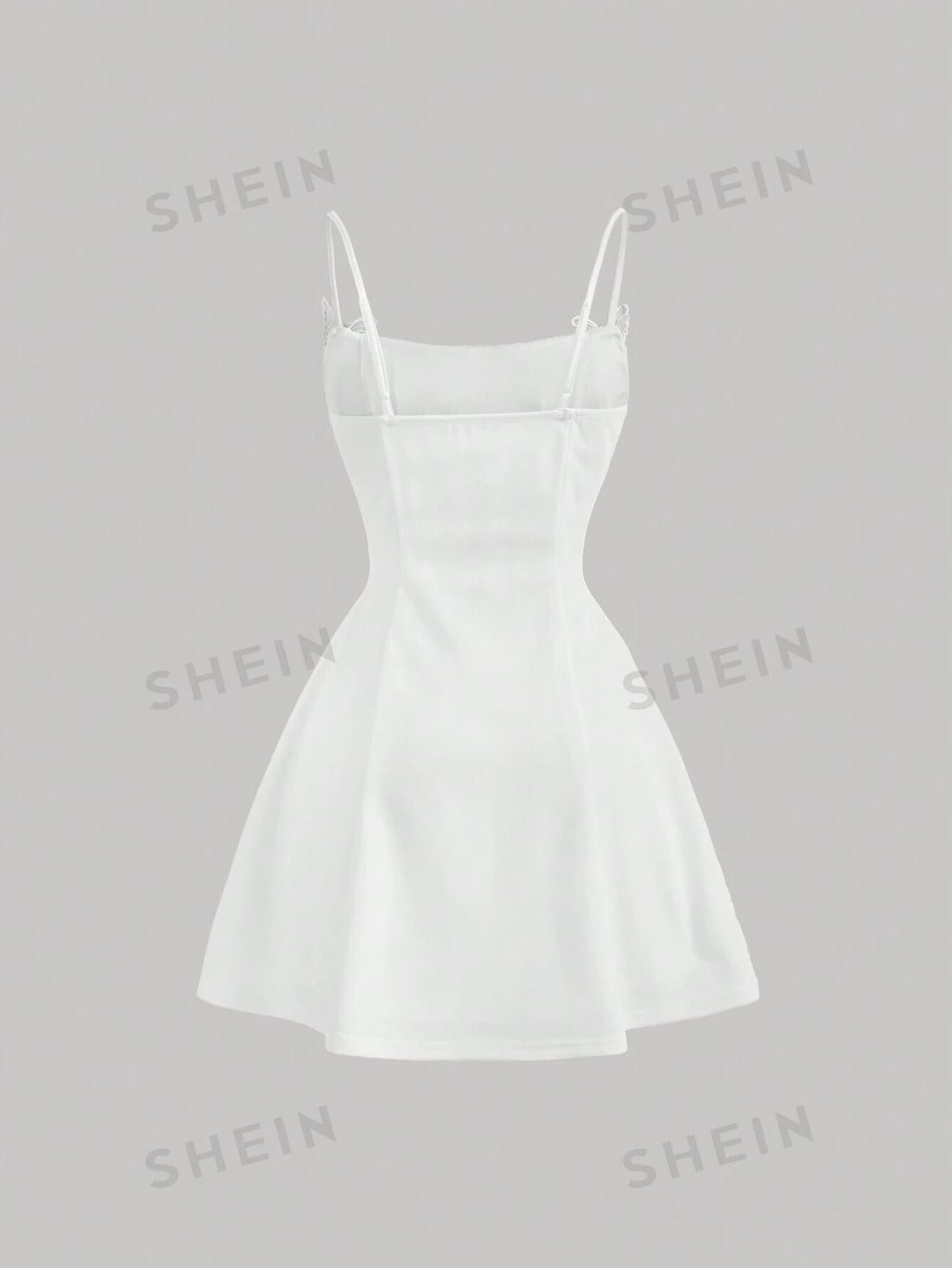 18488 1a-138 Vestido blanco de tirantes con lazo 1 Pza