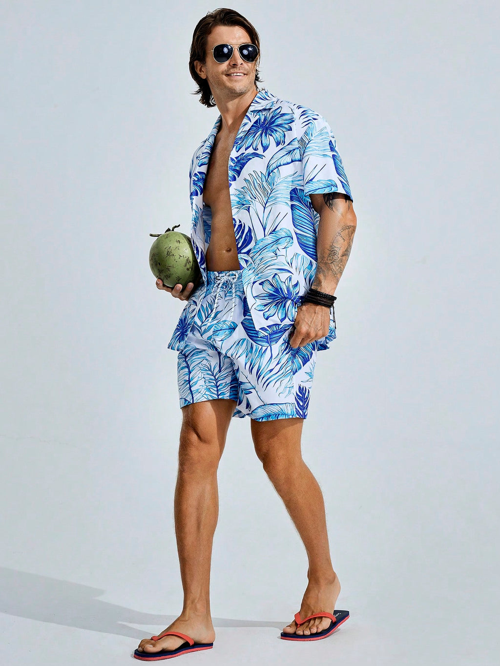 12586 2c-282 Conjunto de playa para hombre 2 Pzas