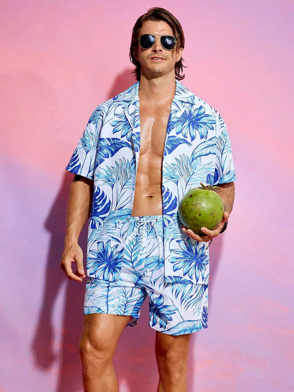 12586 2c-282 Conjunto de playa para hombre 2 Pzas