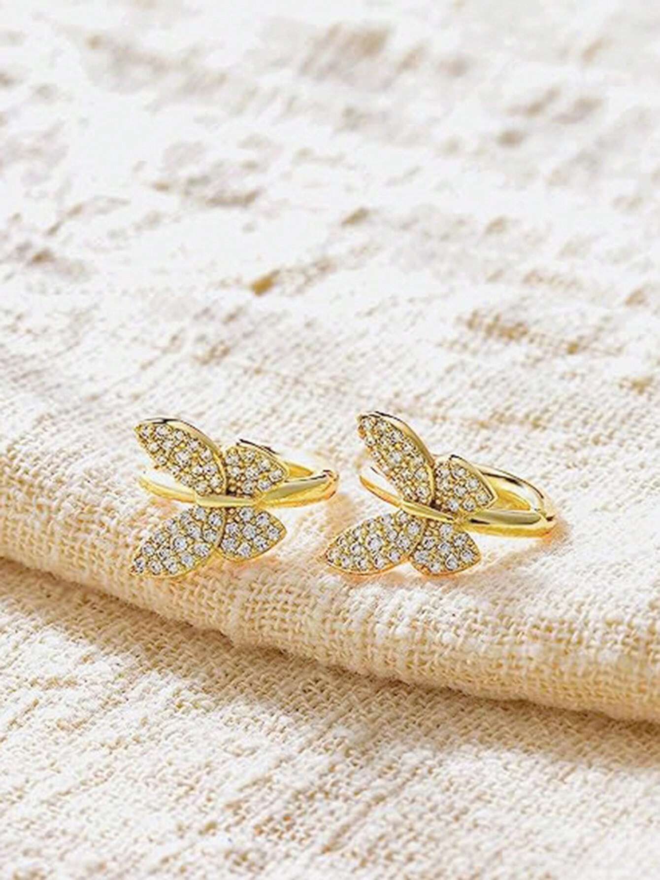 14343 1b-047 Pendientes Diseño Mariposa 1 Par