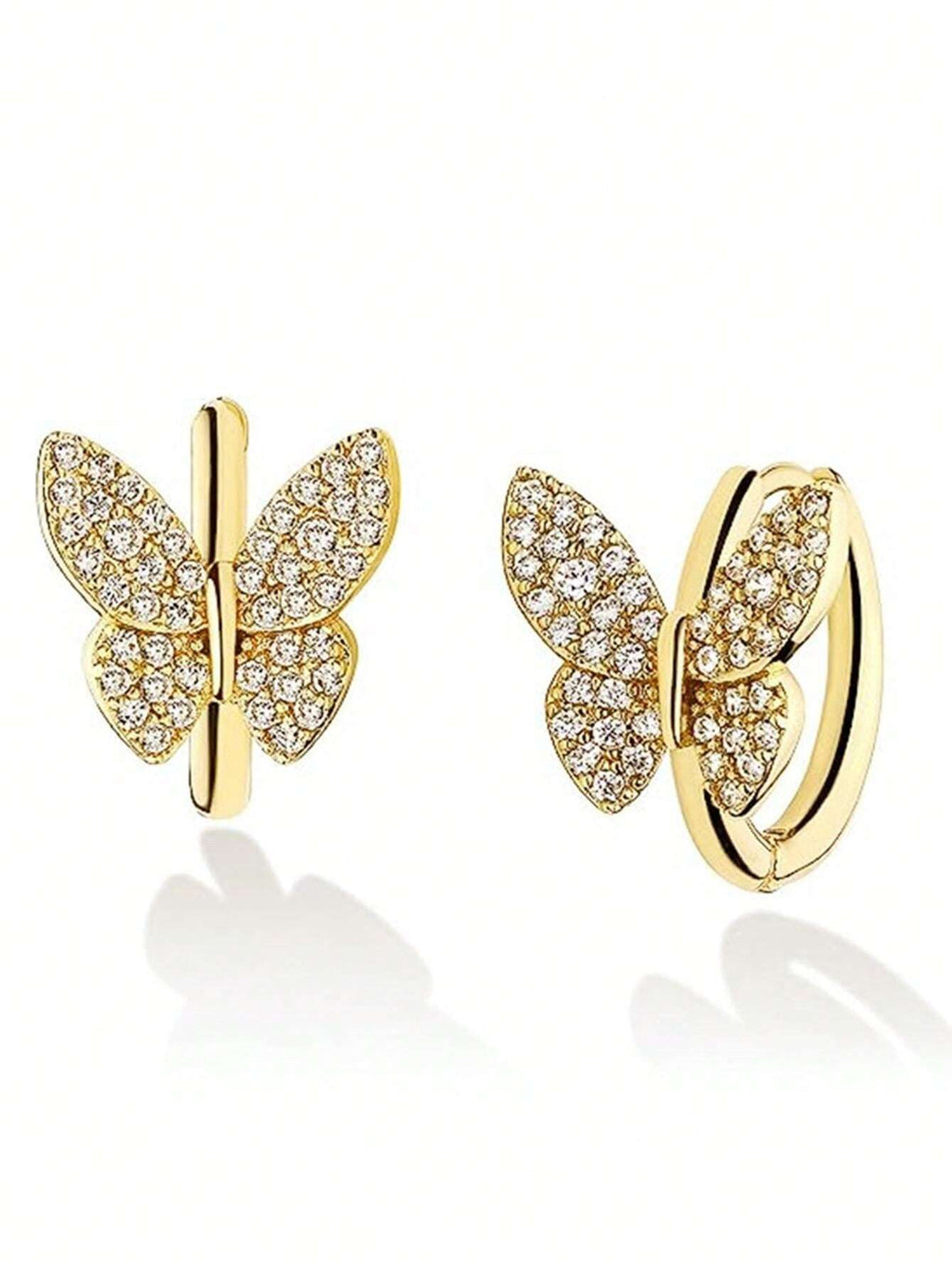 14343 1b-047 Pendientes Diseño Mariposa 1 Par