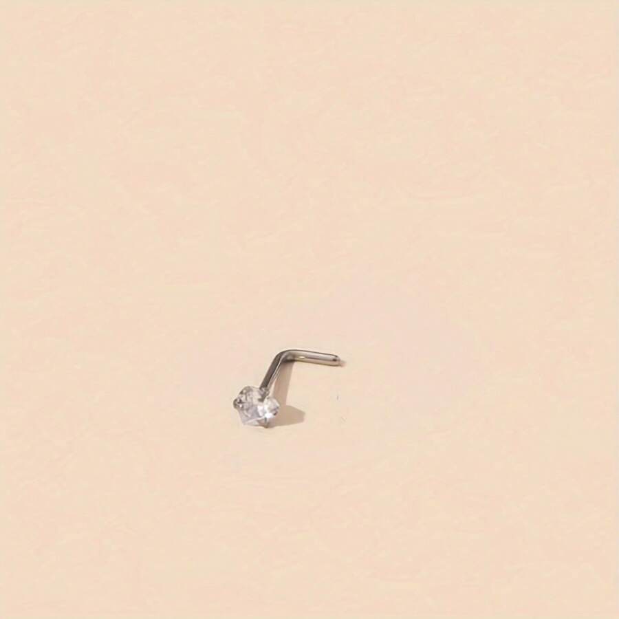 15296 1b-03-10 1 pieza Mini piercing para la nariz en forma de corazón en L