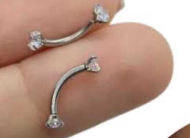 11114 1b-074 Piercing de Labio 2 Pzas