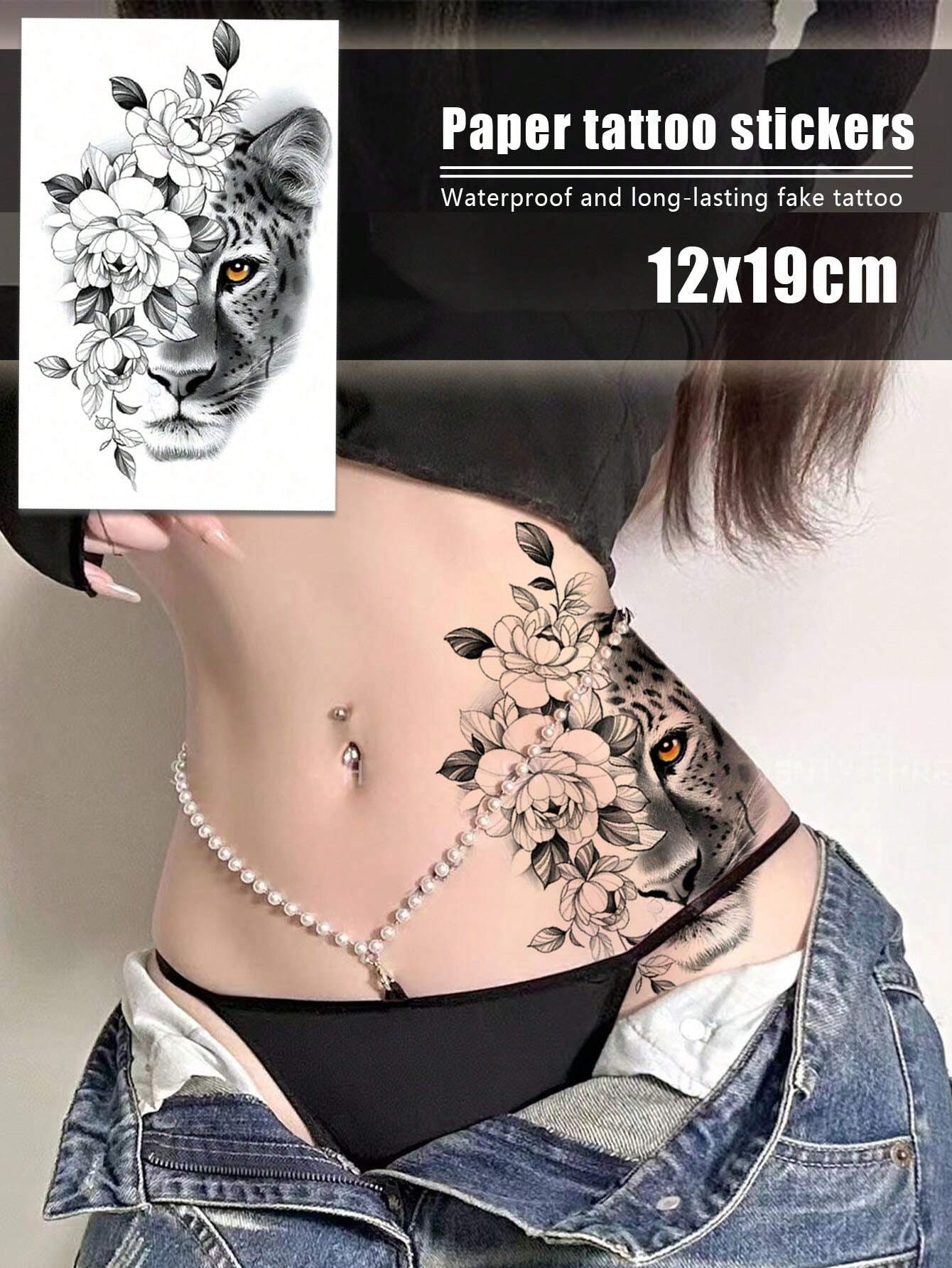 18010 1b-055 Tatuaje Diseño Leopardo 1 Pza