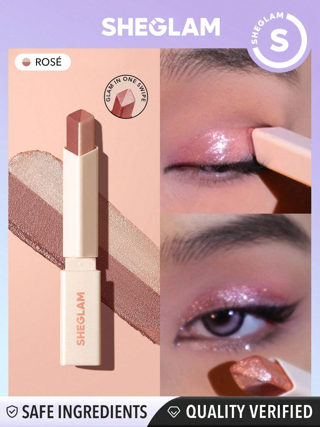 18437 1b-062 SHEGLAM Barra De Sombras De Dos Tonos Insta-Eyes-Rosé 1 Pza