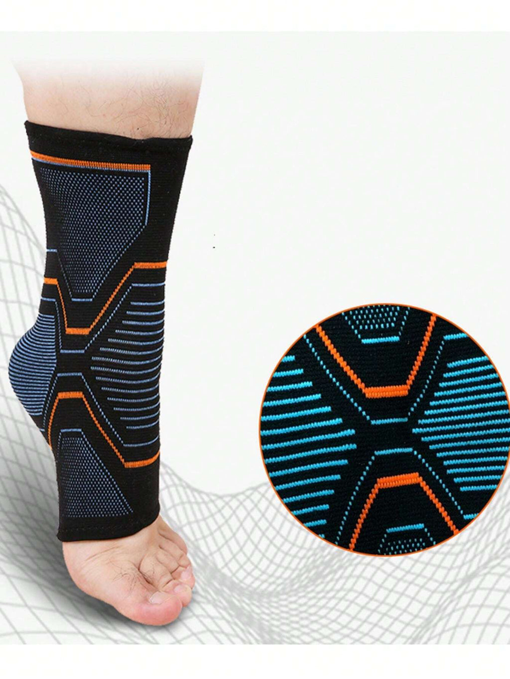 13963 2b-02-11 Calcetines de compresión de soporte de tobillo 1 pieza