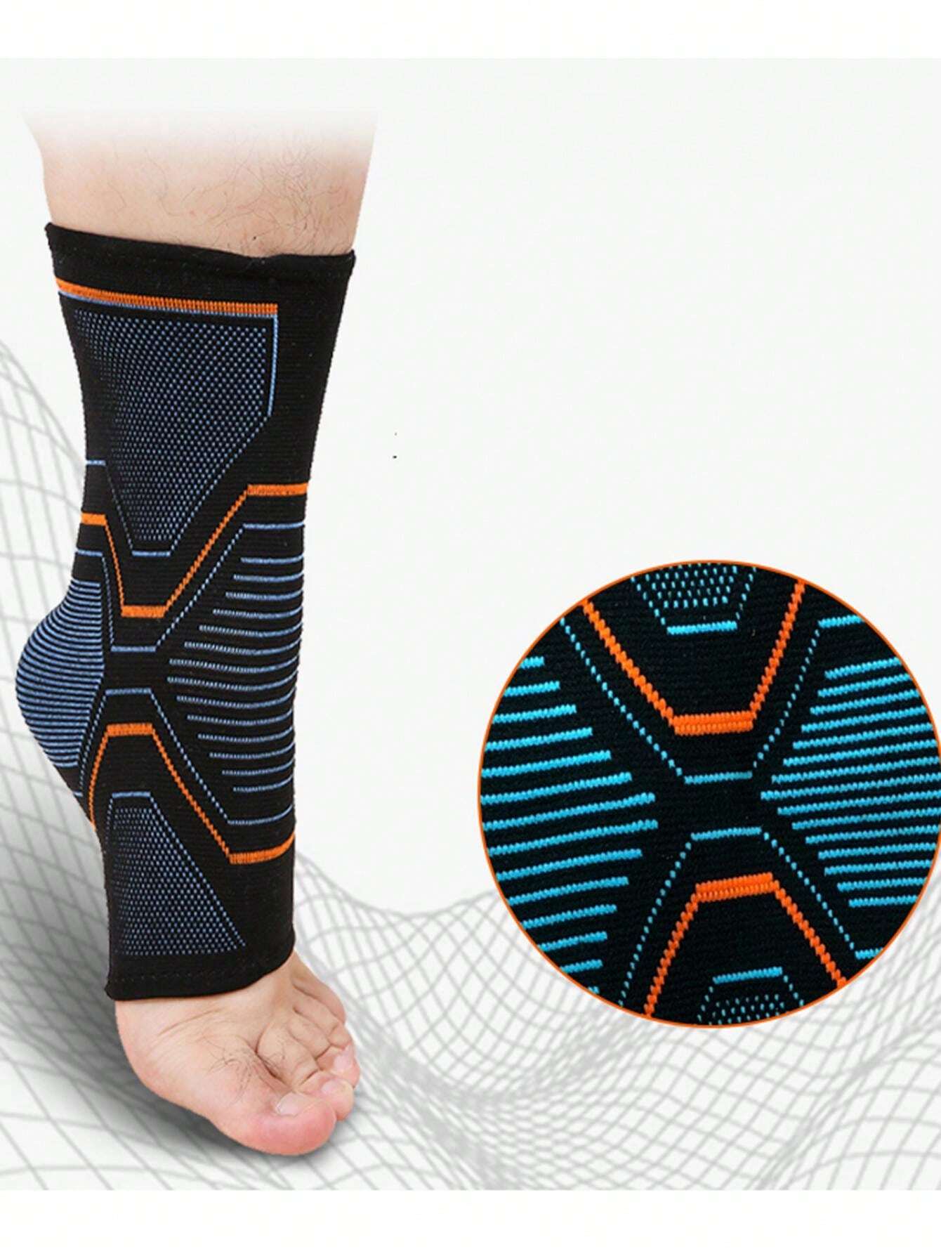 13963 2b-02-11 Calcetines de compresión de soporte de tobillo 1 pieza