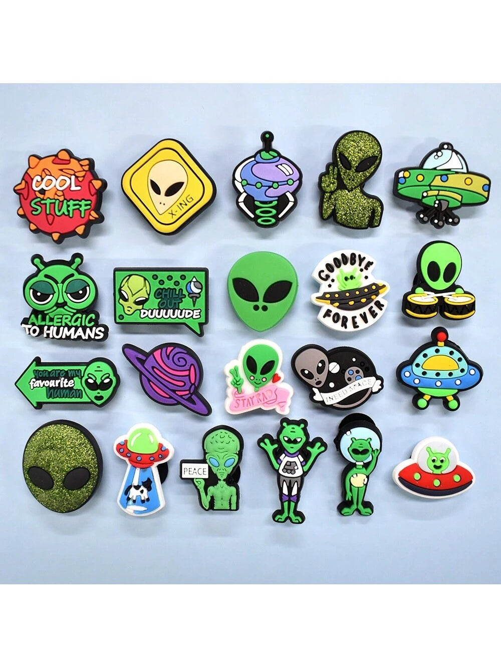 15458 1b-03-01 Pines Extraterrestres Verdes 21 Pzas