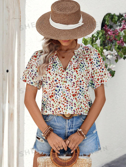 15904 1a-071 Blusa diseño flores 1 Pza