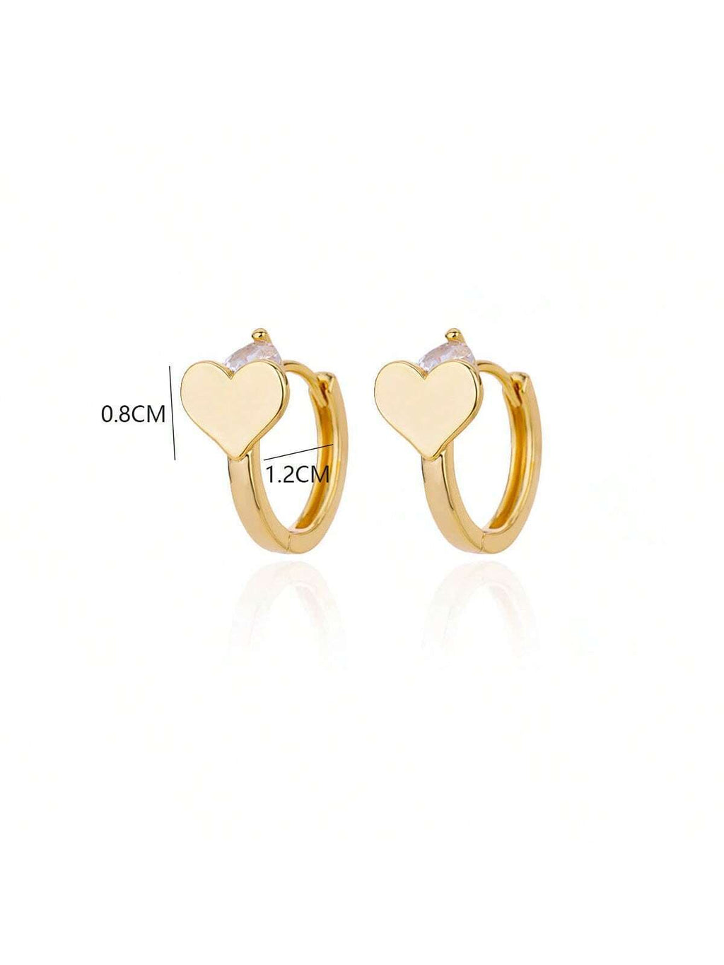 15120 1b-037 Pendientes Diseño Corazón 2 Pzas