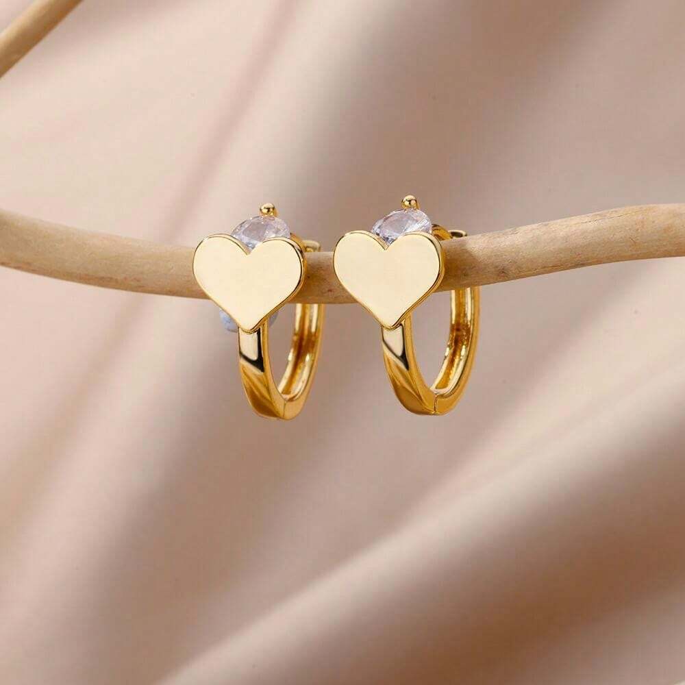 15120 1b-037 Pendientes Diseño Corazón 2 Pzas