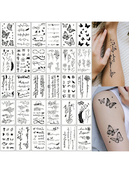 18012 1b-055 Tatuajes diseños de corazón 1 Pza