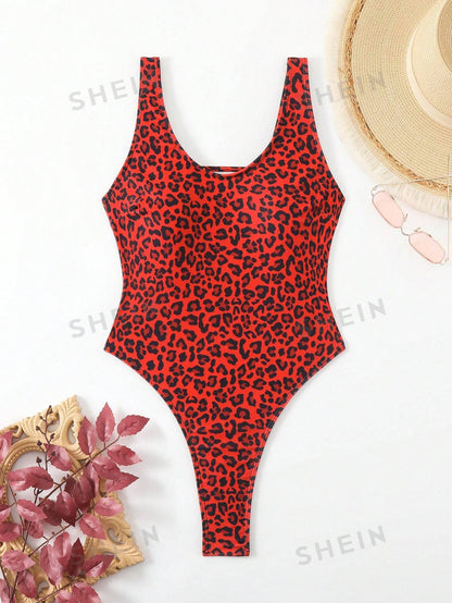 17708 1a-123 Traje de baño leopardo 1 Pza