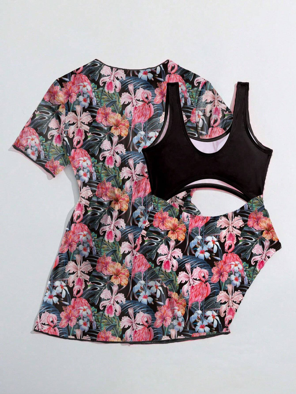 14050 ID-301 Traje de baño de una pieza + Kimono