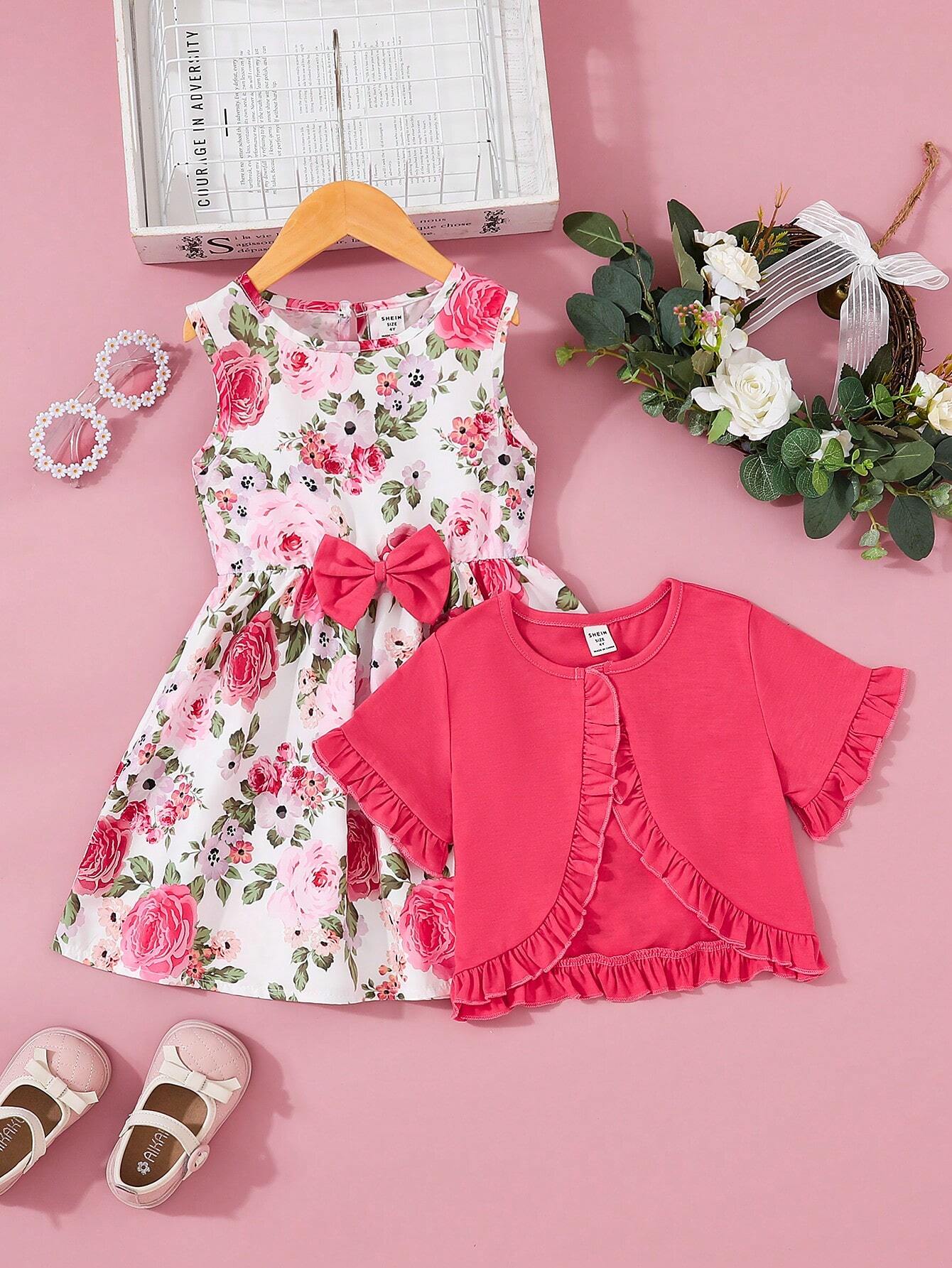 14052 1t-002 Vestido & abrigo sólido