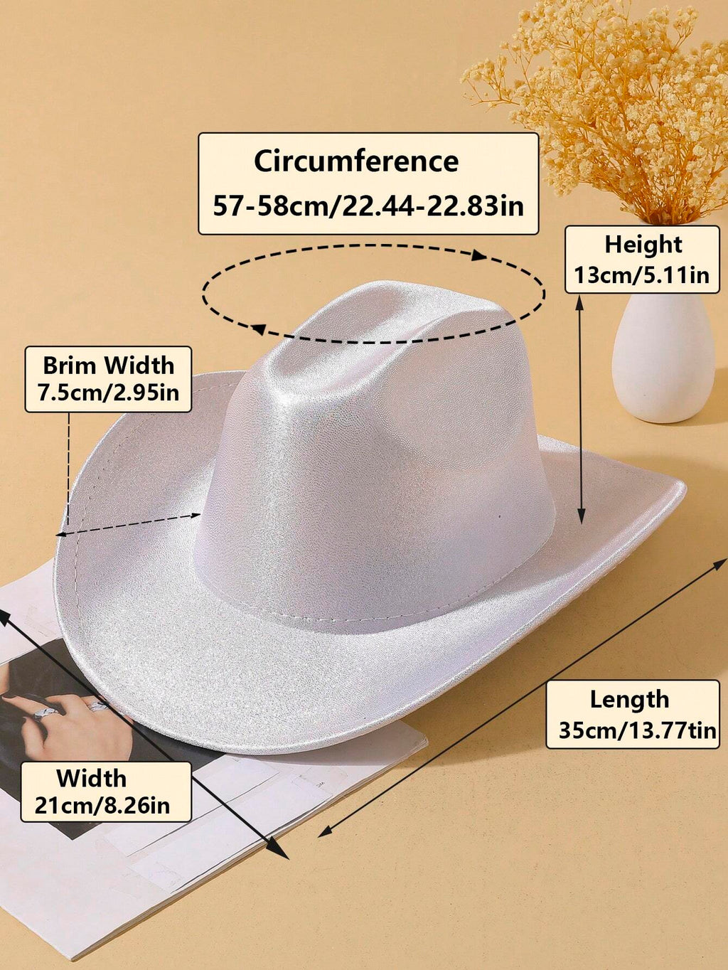 16090 1t-002 Sombrero brillante 1 Pza
