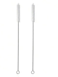 13222 1b-014 2 cepillos para la limpieza de pajitas de acero inoxidable