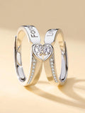 13260 1b-014 Anillo abierto con forma de corazón 2 Pzas