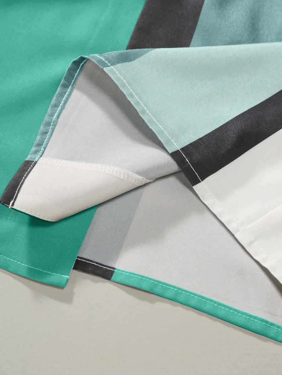 13809 1t-006 Camisa casual de botones de manga corta