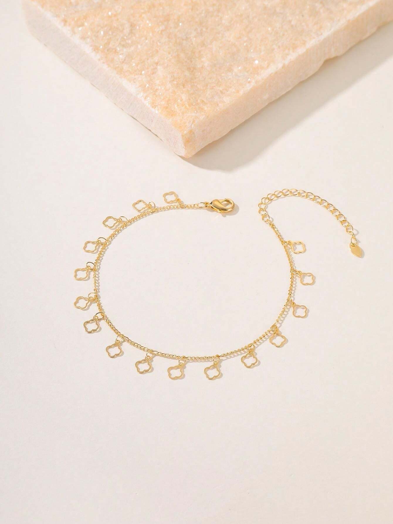 13251 1b-014 Pulsera De Tobillo De Oro De 18k 1 Pza