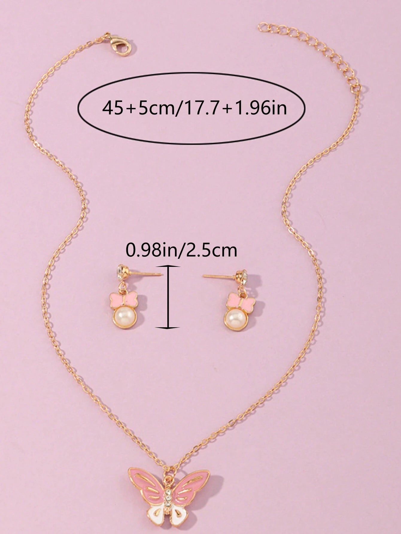 16666 1b-065 Juego de joyería elegante de 3 Pzas