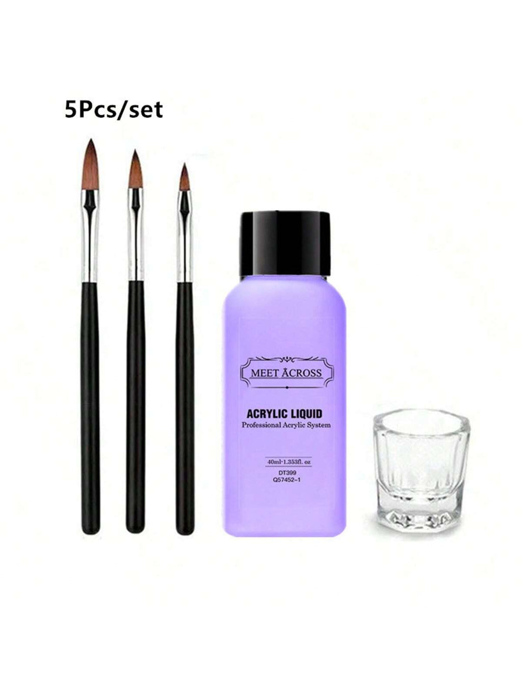 15254 1b-017 Herramientas líquidas de cristal 5 Pzas