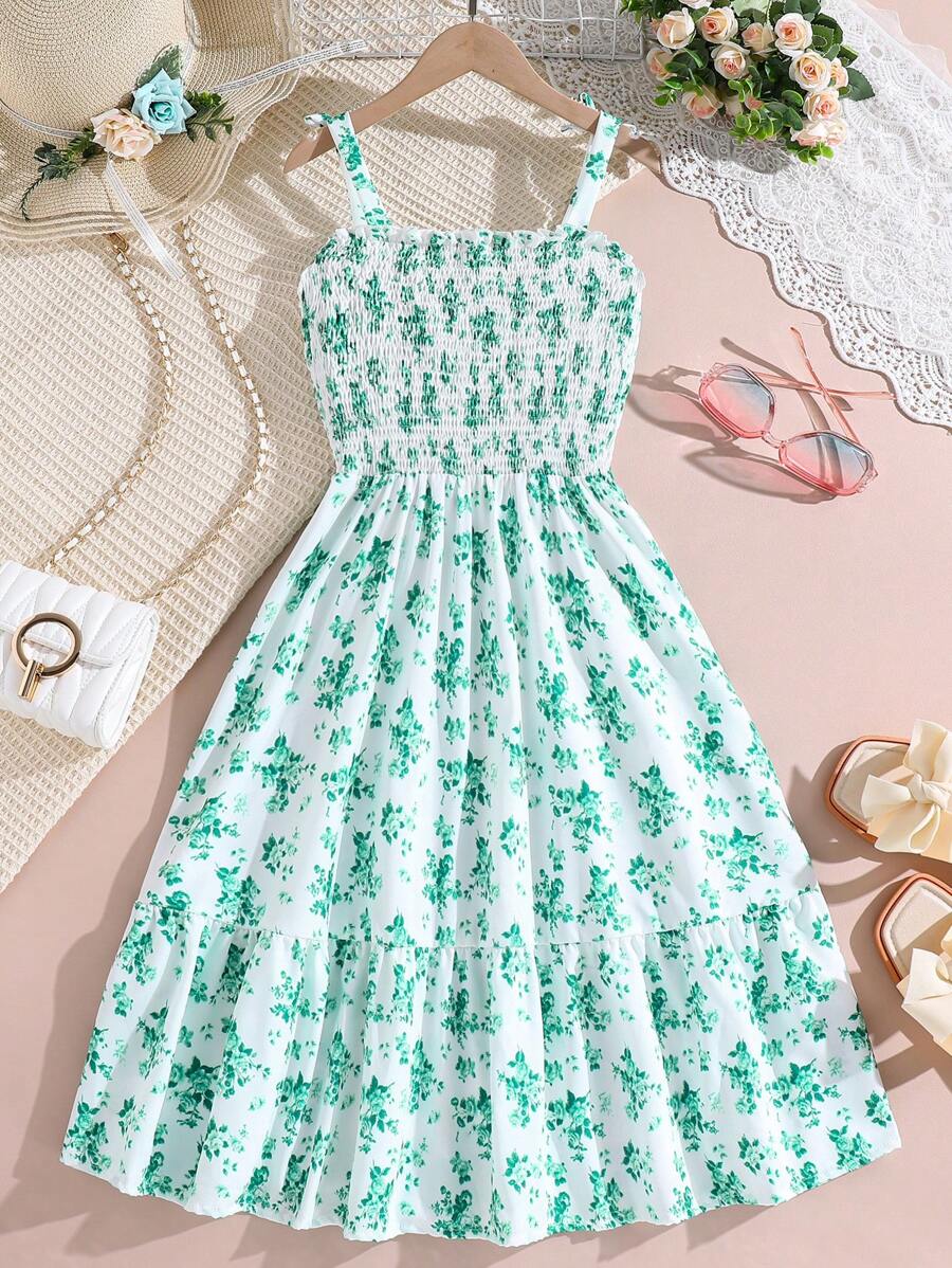 15850 1a-065 Vestido envolvente de flores estampadas con cintura ajustable