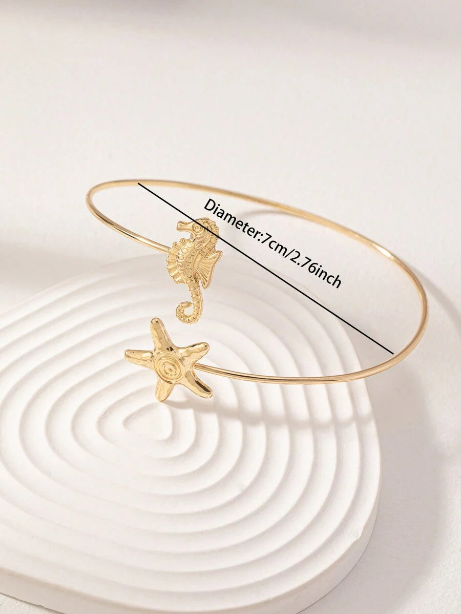 15184 1b-04-07 Brazalete superior decorativo con diseño lindo de estrella de mar