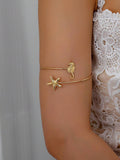 15184 1b-019 Brazalete superior decorativo con diseño lindo de estrella de mar