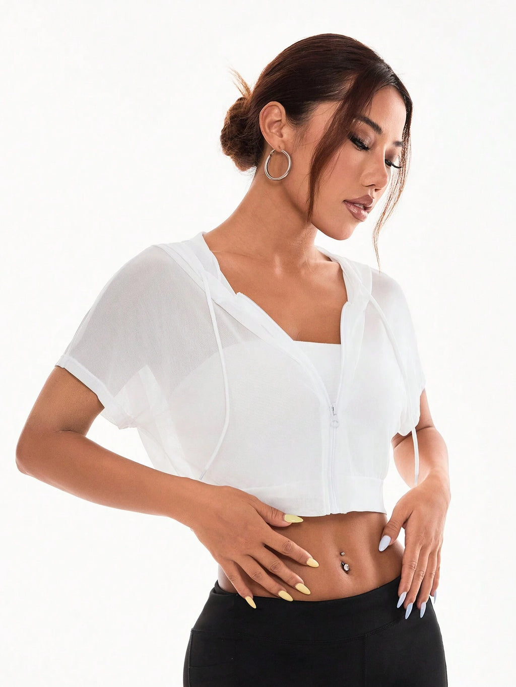 18321 1t-007 Chaqueta deportiva transparente con capucha 1 Pza