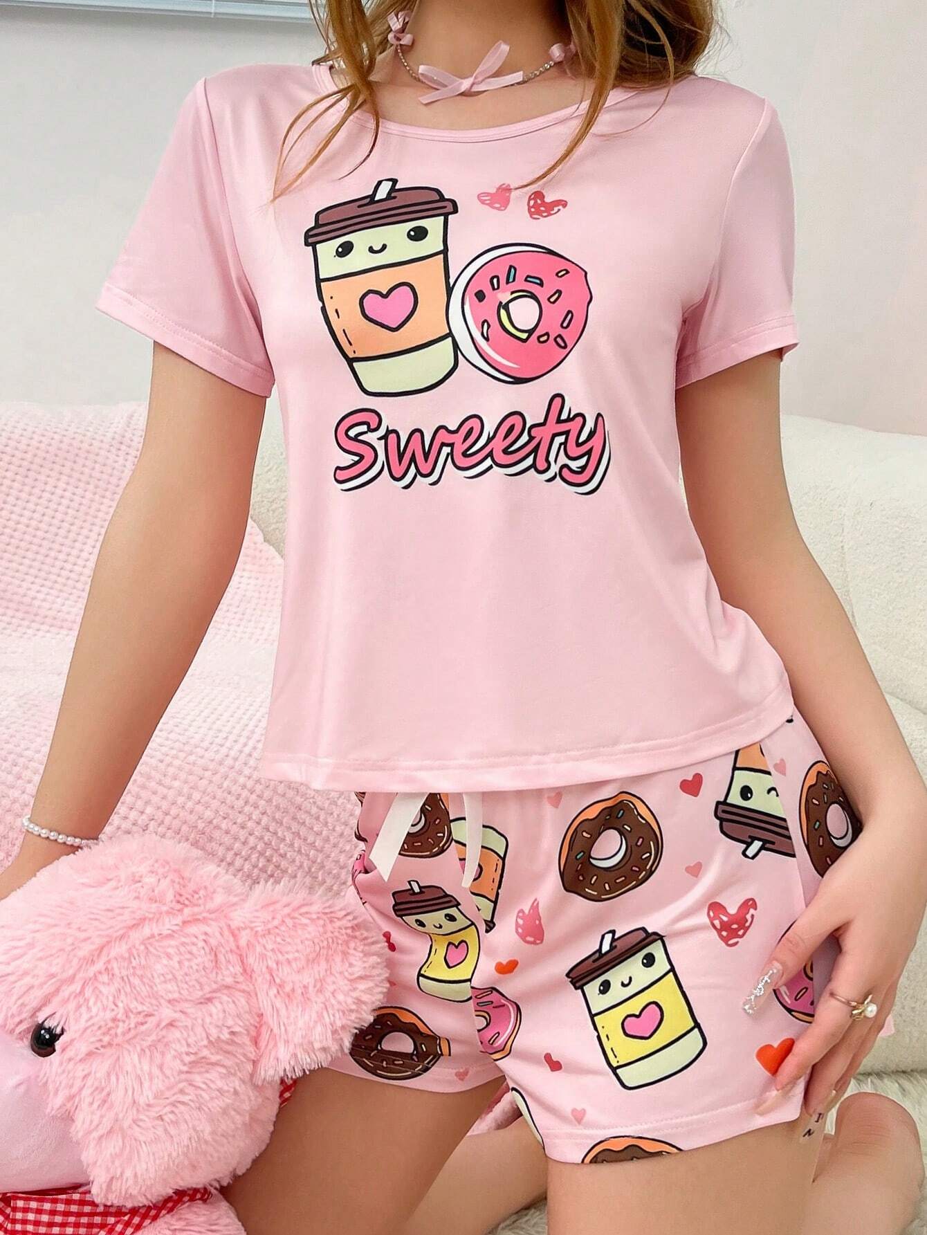 18608 1a-106 Conjunto de pijama de manga corta & Short