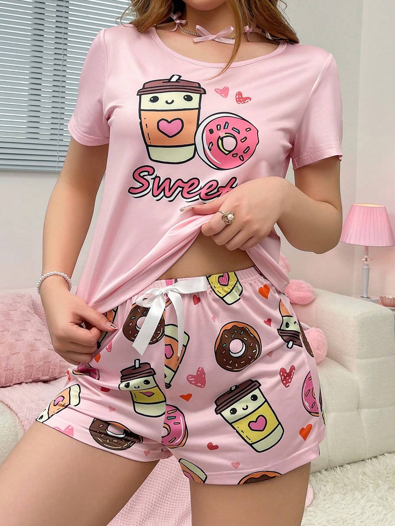 18608 1a-106 Conjunto de pijama de manga corta & Short