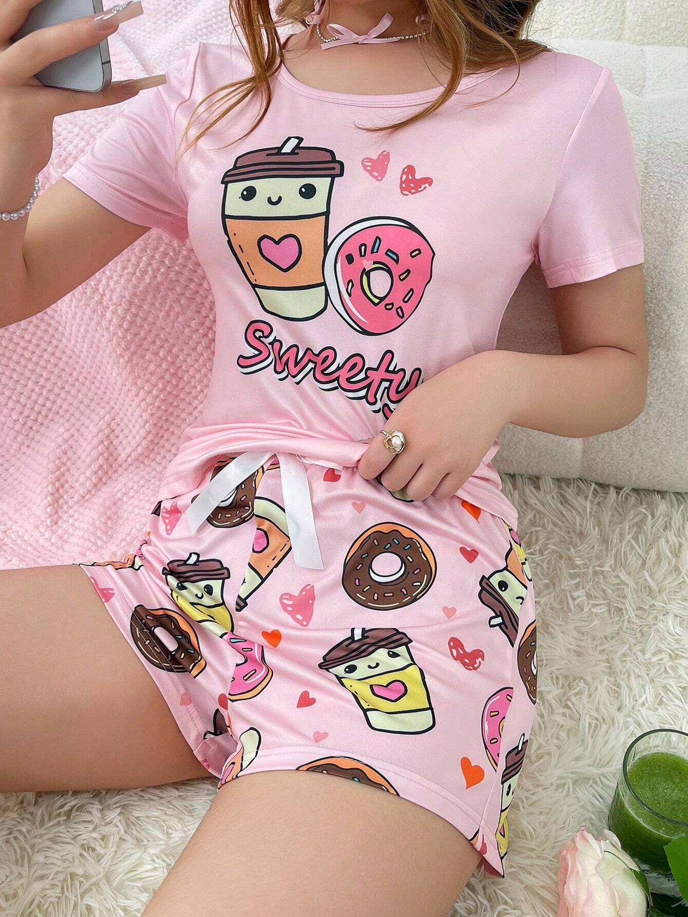 18608 1a-106 Conjunto de pijama de manga corta & Short