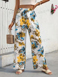 13110 2a-04-25 Pantalones flores con cintura elástica 1 Pza