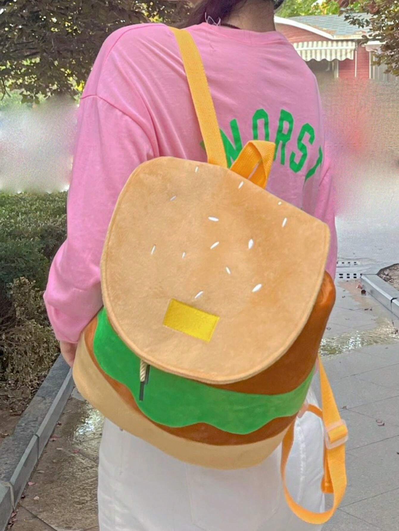 14367 1c-03-08 Mochila diseño de hamburguesa 1 Pza