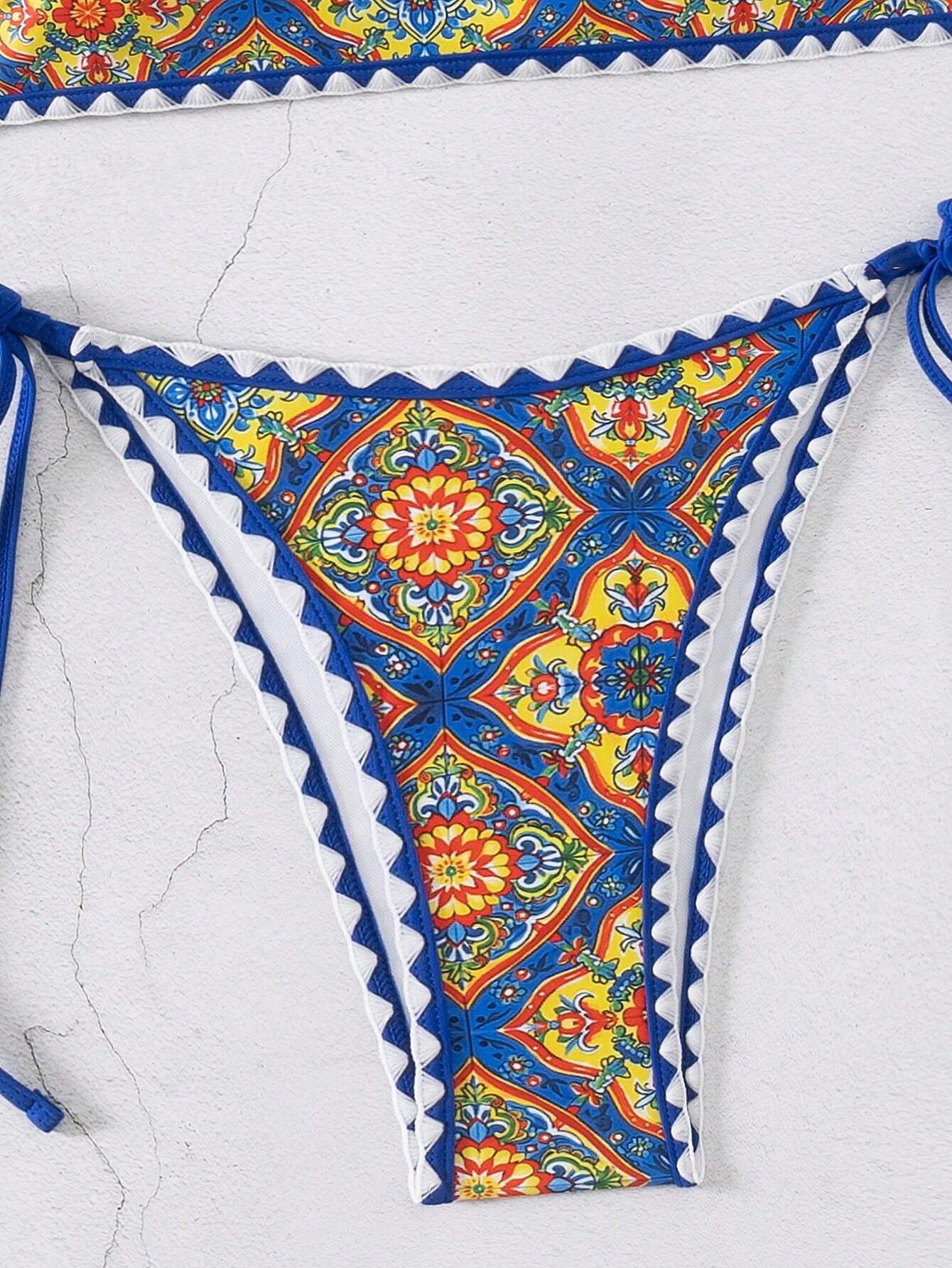 19948 1a-009 Conjunto de bikini sexy con estampado floral 2Pzs