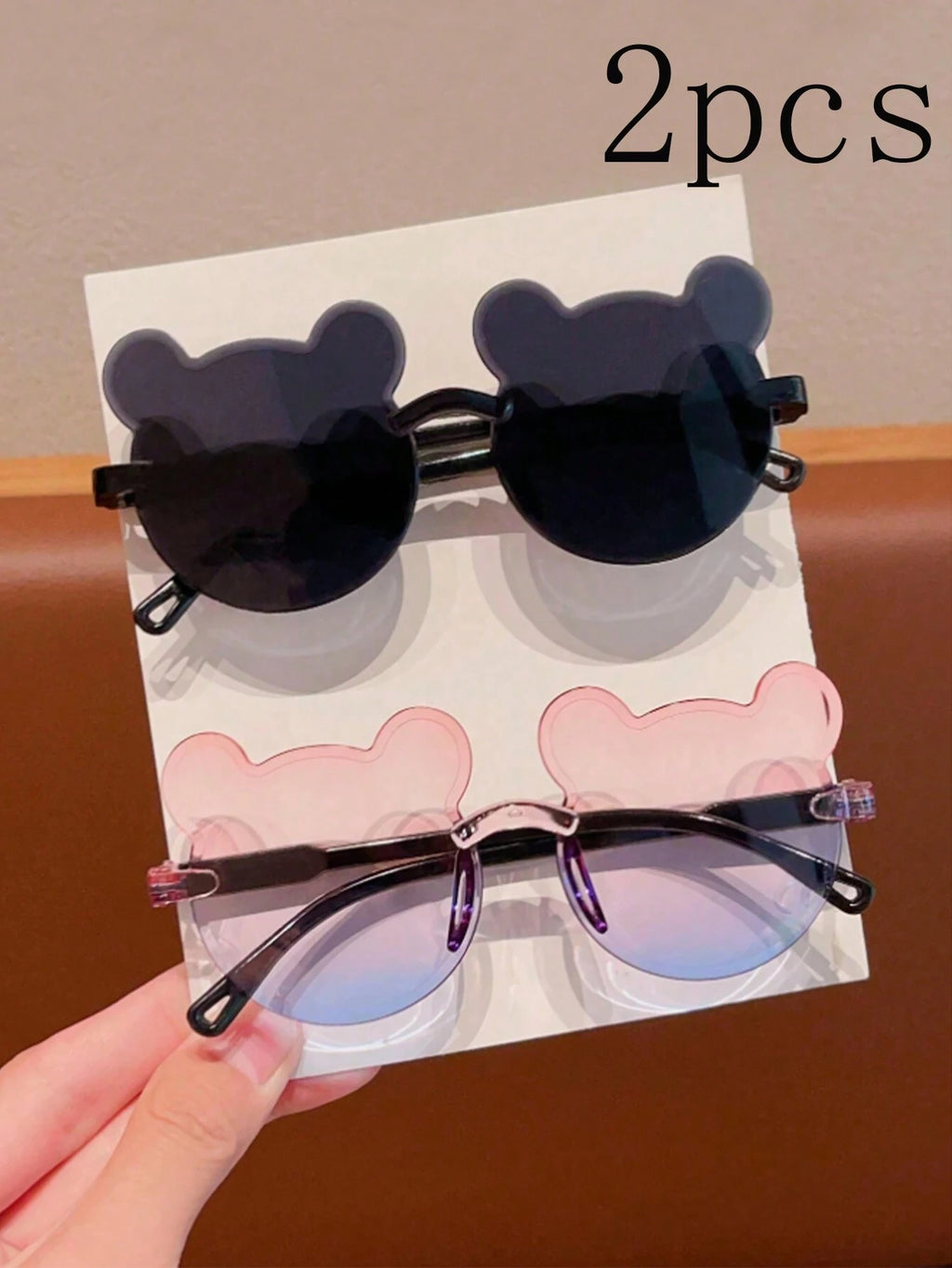 14044 1l-400 Gafas de sol de diseño de oso 2 Pzas