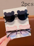 14044 1l-400 Gafas de sol de diseño de oso 2 Pzas