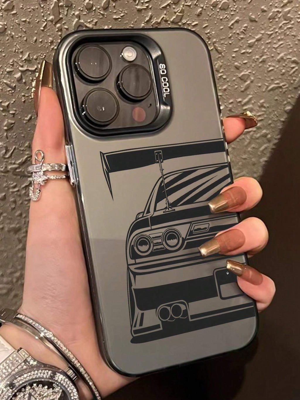 16956 2t-014 Funda de teléfono con patrón de carreras 1 Pza