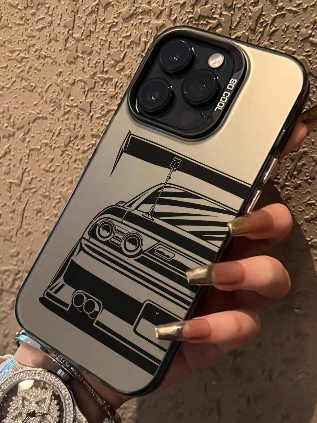 16956 2t-014 Funda de teléfono con patrón de carreras 1 Pza