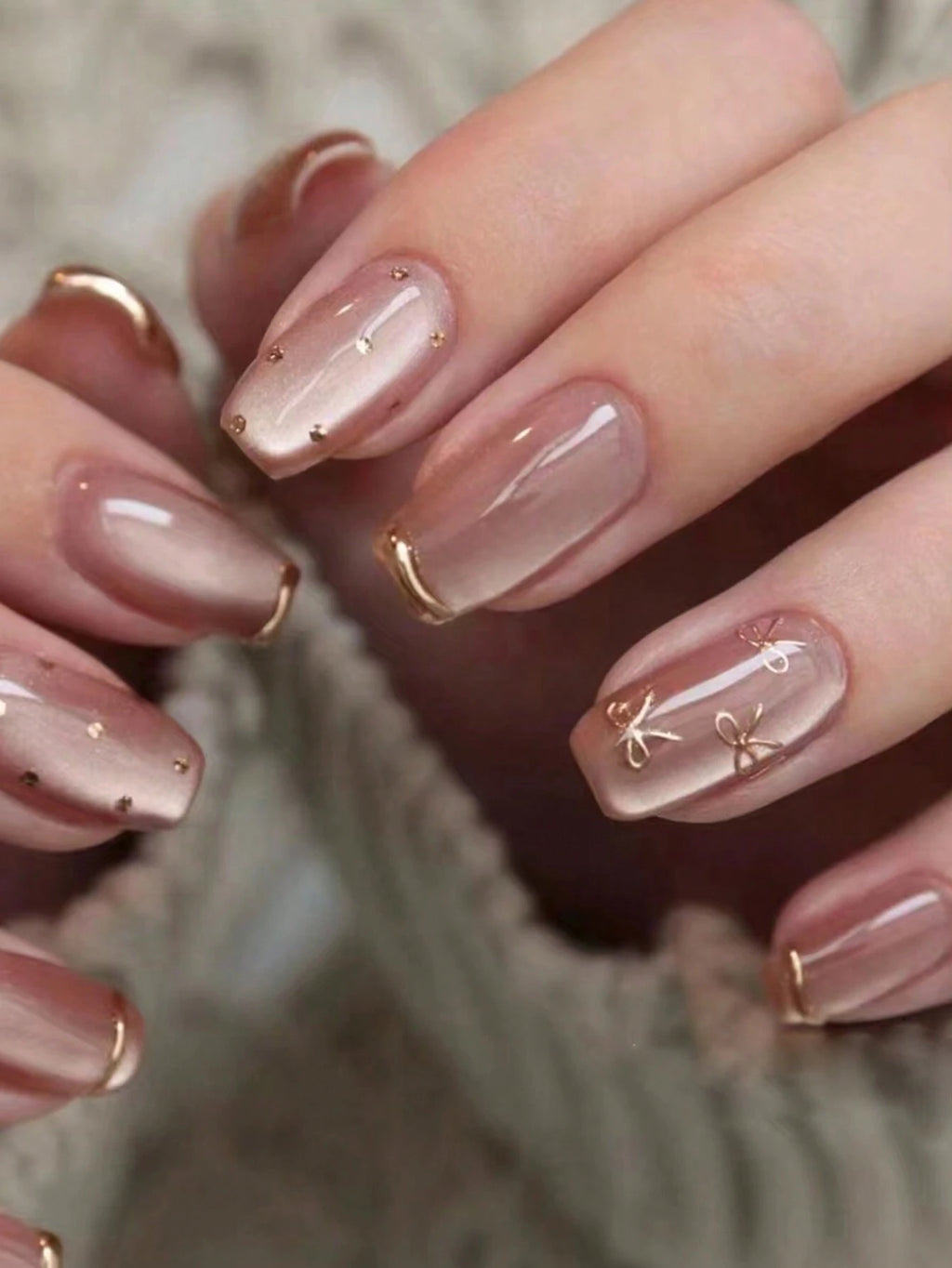 18256 1b-174 Uñas elegante y minimalista 24 Pzas