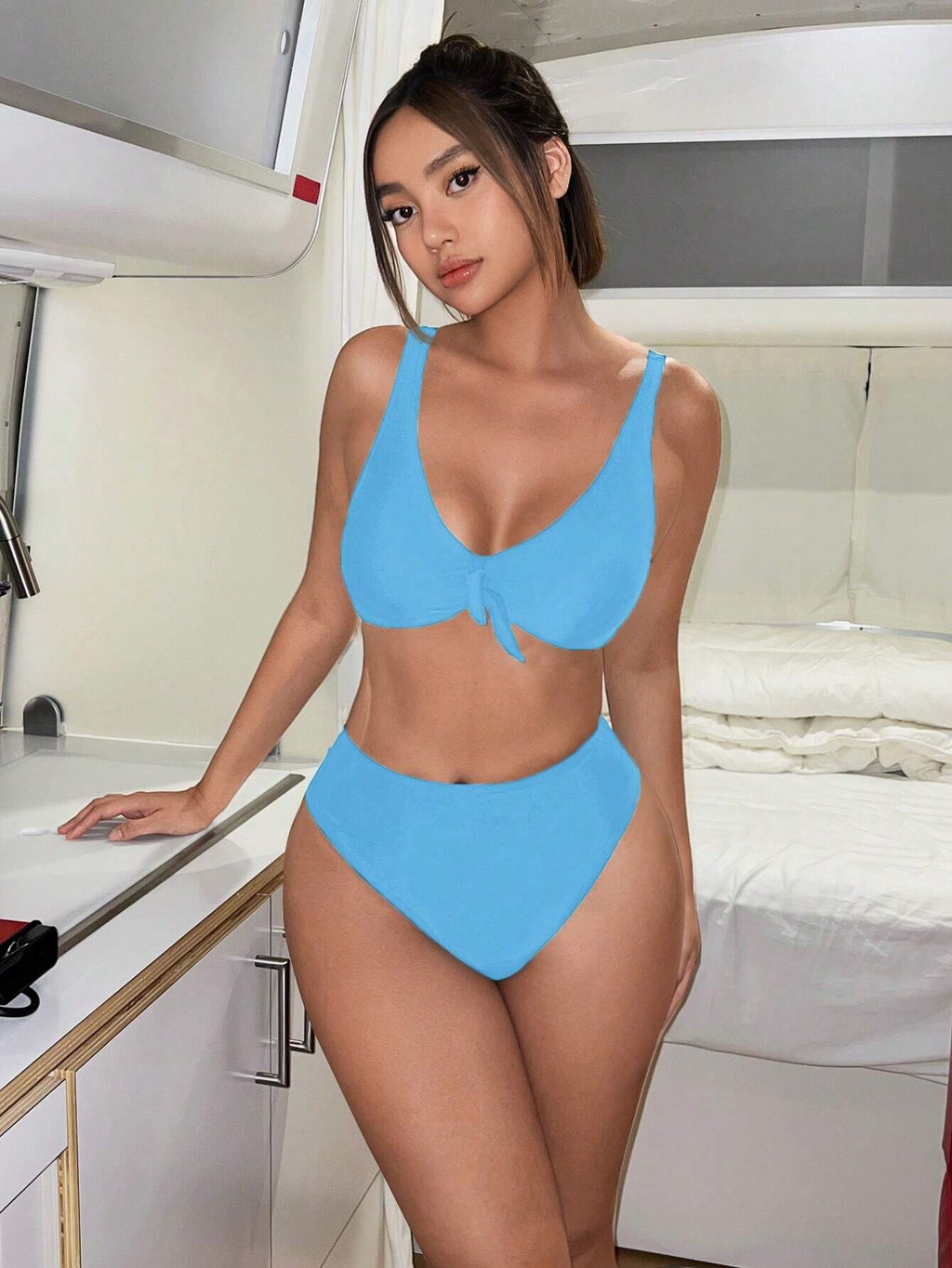 19703 ID-218 Bikini Unicolor Nudo 2 Pzas