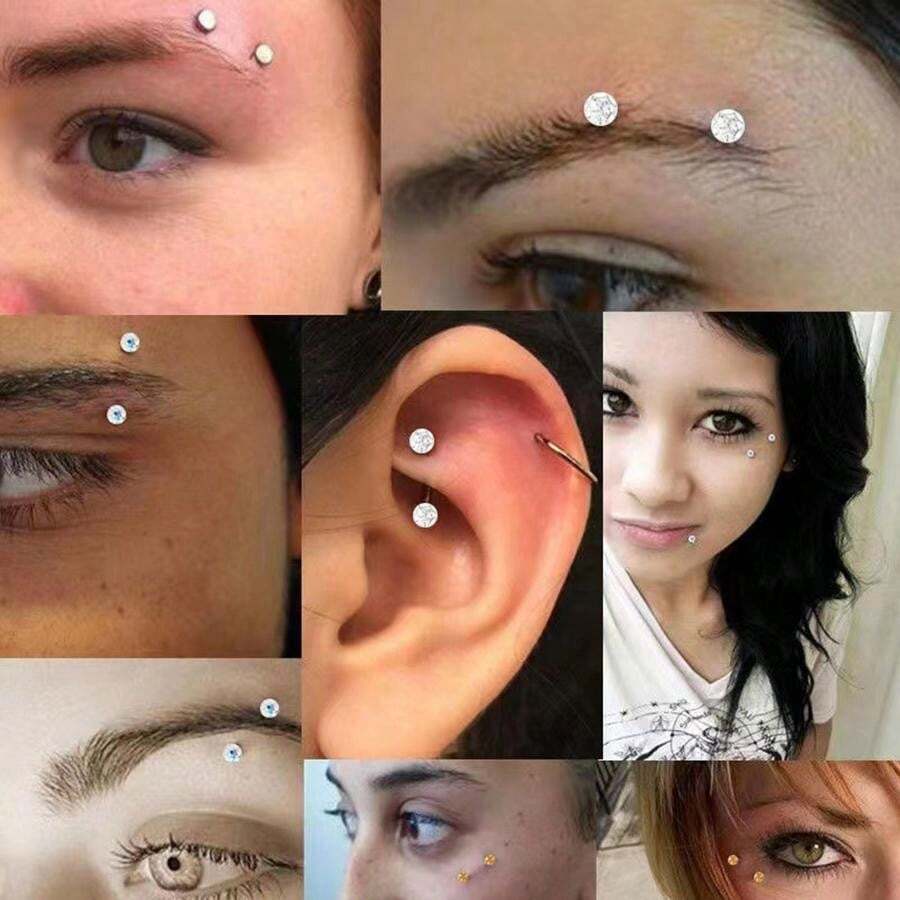 13265 1b-014 Piercing para cejas 5 Pzas