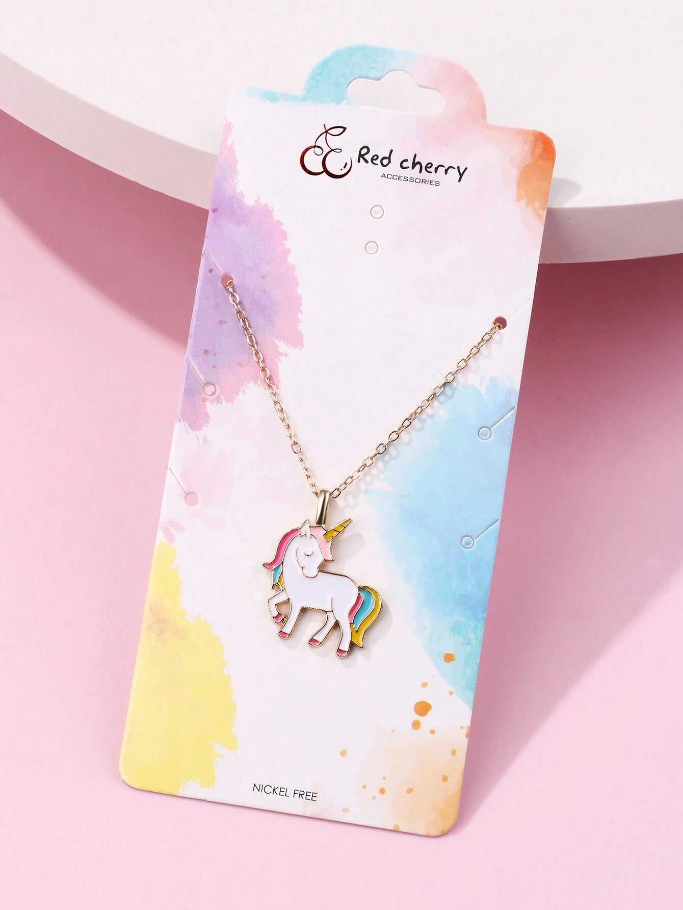 16649 1b-037 Collar con dije de unicornio niña 1 Pza