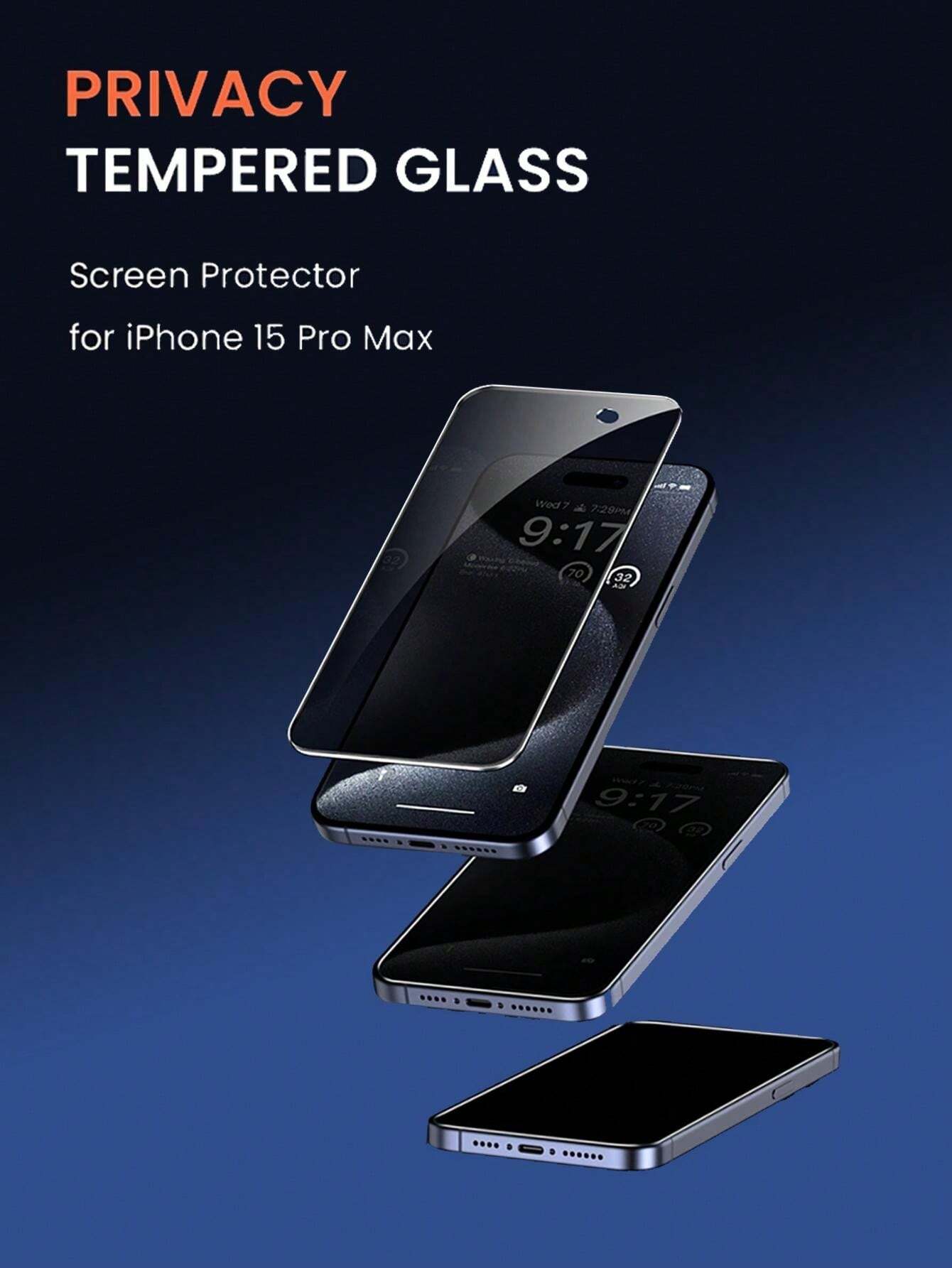 13981 2t-ProPa Protector pantalla de vidrio templado anti-espía 1 Pza