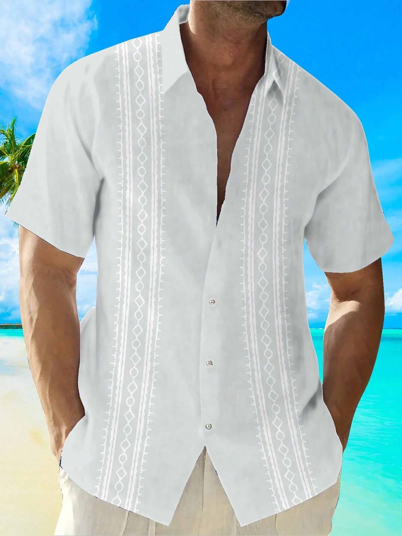 18317 1t-006 Camisa casual holgada de manga corta 1 Pza