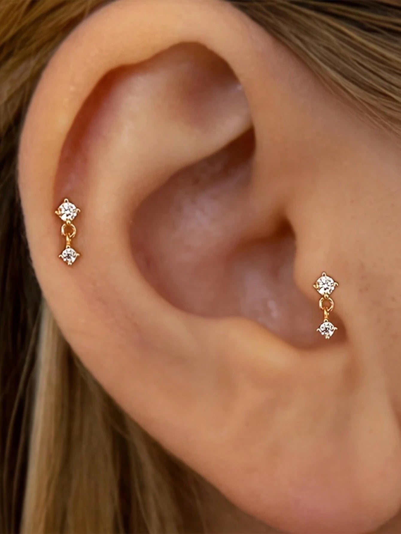 14328 1b-01-01 Aretes de botón 1 Par