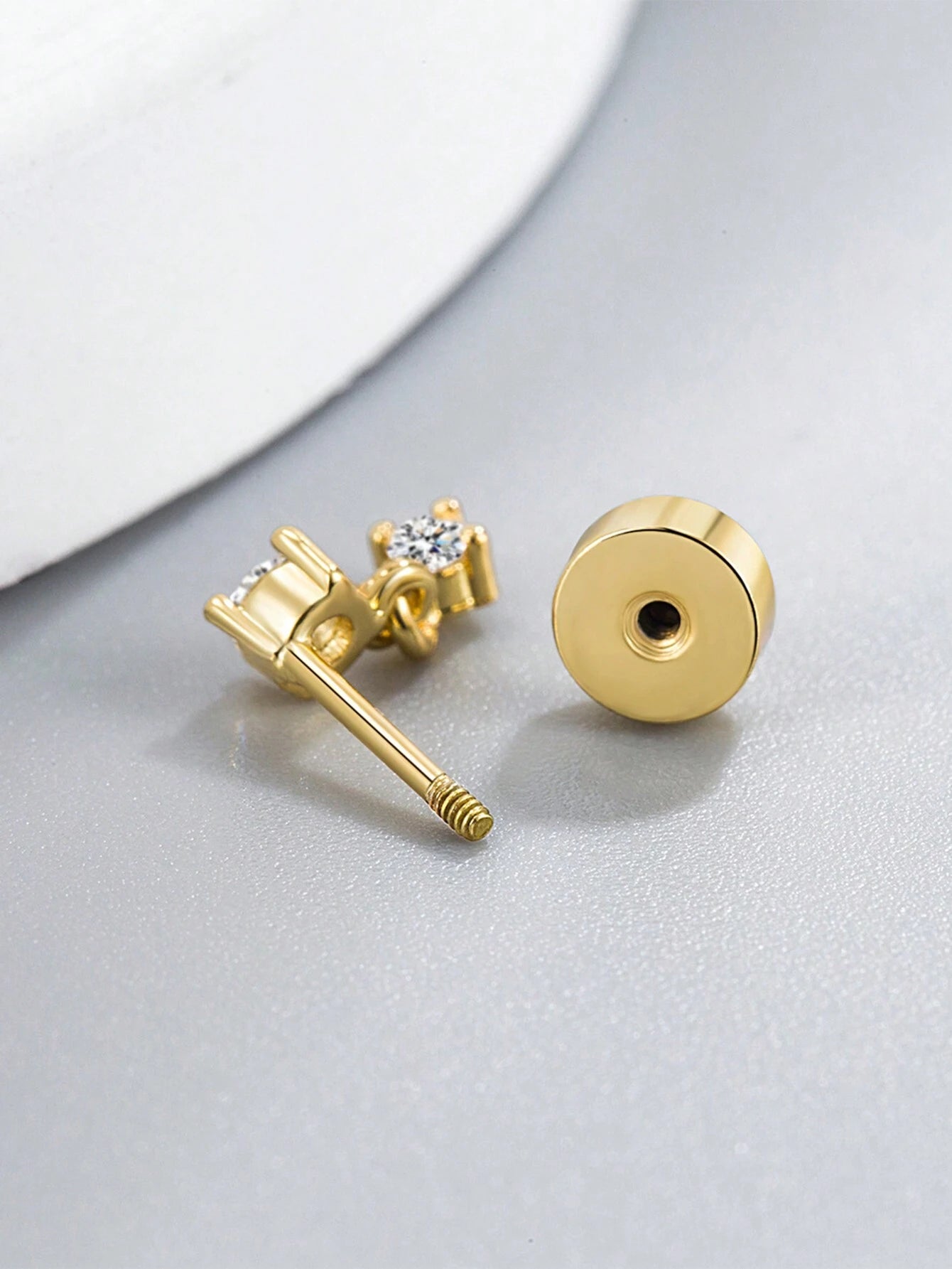 14328 1b-01-01 Aretes de botón 1 Par