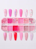 15249 1b-041 12 Lentejuelas brillantes de uñas 1 Pza